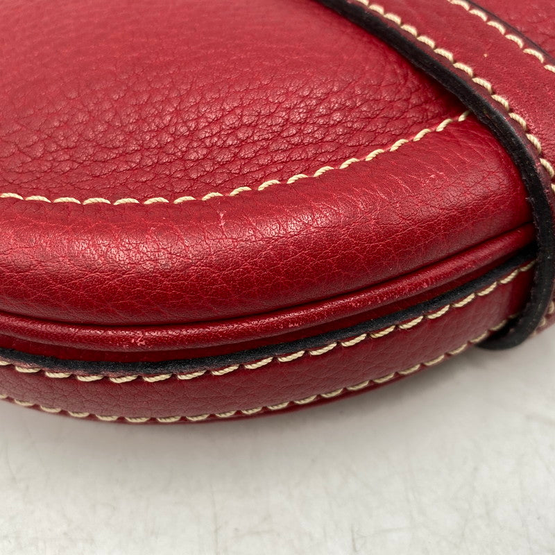 【中古品】【レディース】 CELINE セリーヌ SHOULDER BAG ショルダー バッグ カバン 鞄 180-261017-cs-03-izu カラー：レッド 万代Net店