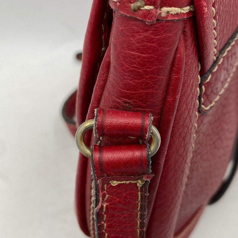 【中古品】【レディース】 CELINE セリーヌ SHOULDER BAG ショルダー バッグ カバン 鞄 180-261017-cs-03-izu カラー：レッド 万代Net店