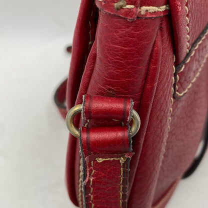 【中古品】【レディース】 CELINE セリーヌ SHOULDER BAG ショルダー バッグ カバン 鞄 180-261017-cs-03-izu カラー：レッド 万代Net店