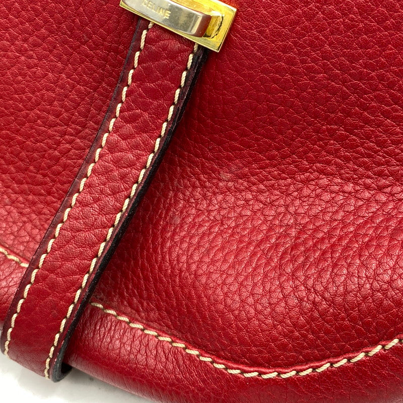 【中古品】【レディース】 CELINE セリーヌ SHOULDER BAG ショルダー バッグ カバン 鞄 180-261017-cs-03-izu カラー：レッド 万代Net店