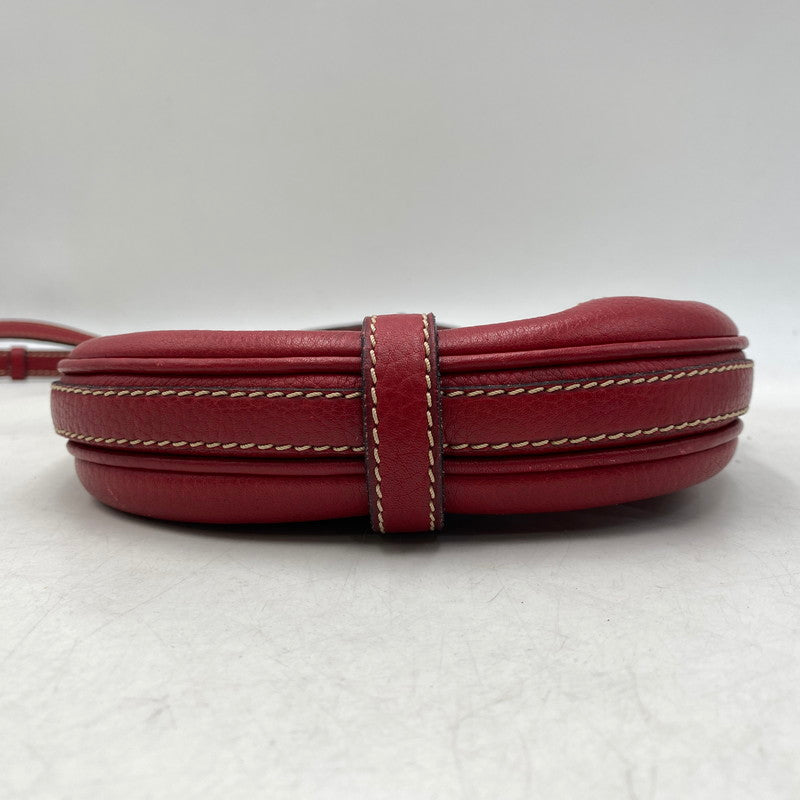 【中古品】【レディース】 CELINE セリーヌ SHOULDER BAG ショルダー バッグ カバン 鞄 180-261017-cs-03-izu カラー：レッド 万代Net店