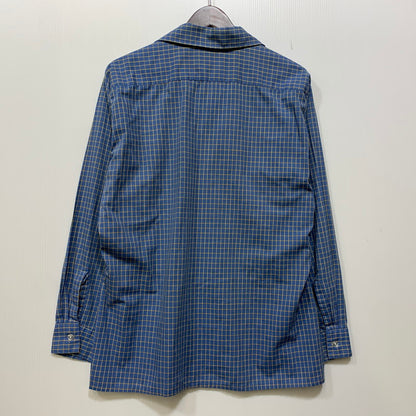 【中古品】【メンズ】 ARROW アロー USA製 OPENCOLLAR CHECK SHIRT オープンカラー チェック シャツ トップス 146-261011-kh-02-izu サイズ：M カラー：ブルー×イエロー 万代Net店