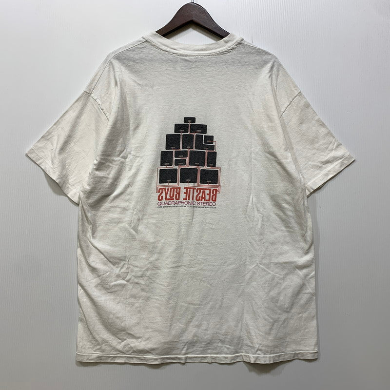 【中古品】【メンズ】 BEASTIE BOYS ビースティボーイズ HANES タグ USA製 QUADRAPHONIC STEREO TEE Tシャツ トップス 146-261011-kh-04-izu サイズ：XL カラー：ホワイト 万代Net店