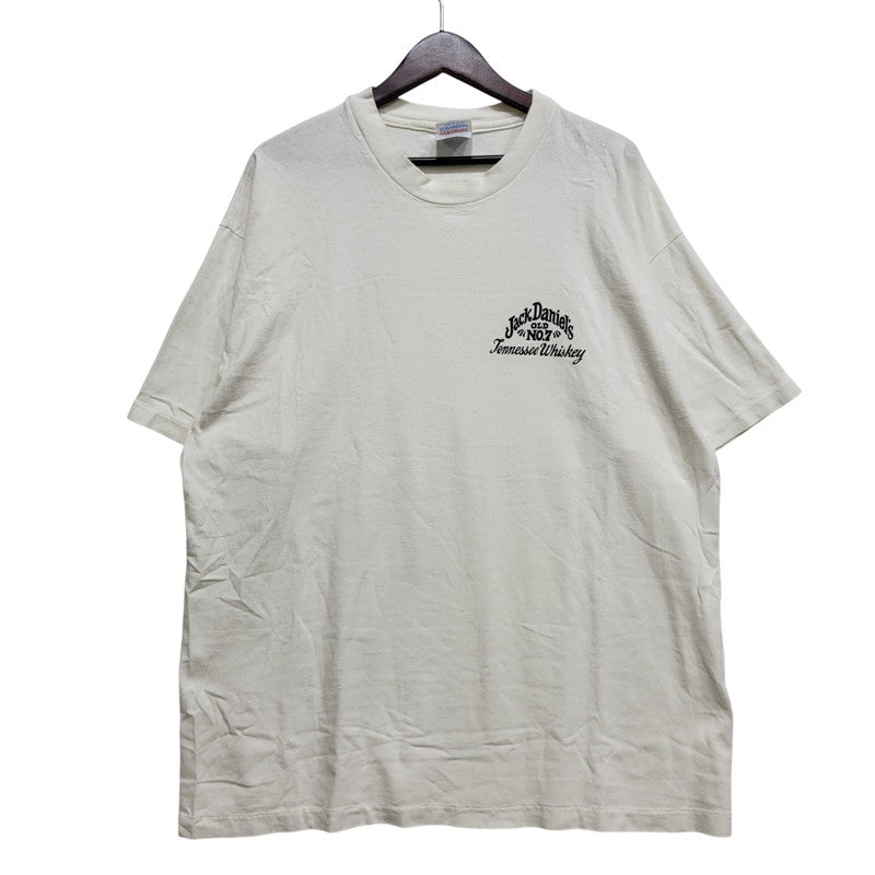 【中古品】【メンズ】 HANES ヘインズ JACK DANIEL'S OLD NO.7 TEE ジャックダニエル Tシャツ 半袖 トップス 146-261015-ay-12-izu サイズ：XL カラー：ホワイト 万代Net店
