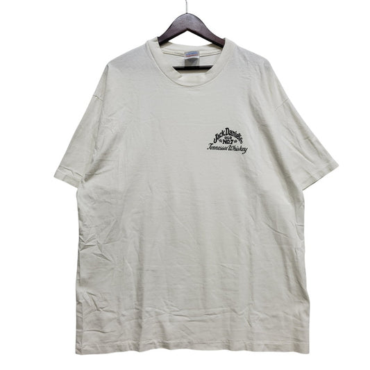 【中古品】【メンズ】 HANES ヘインズ JACK DANIEL'S OLD NO.7 TEE ジャックダニエル Tシャツ 半袖 トップス 146-261015-ay-12-izu サイズ：XL カラー：ホワイト 万代Net店