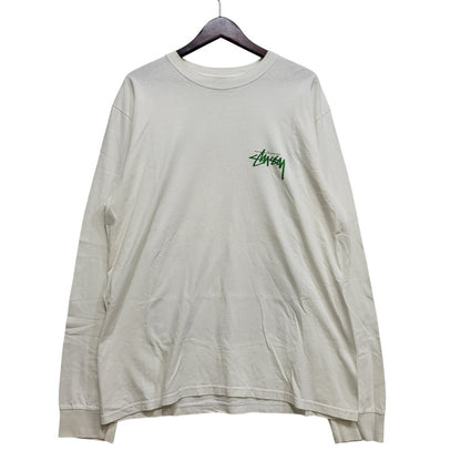 【中古品】【メンズ】 STUSSY ステューシー LANDIN L/S TEE ランディン ロングスリーブ Tシャツ プリント 長袖 トップス 142-261015-ay-11-izu サイズ：L カラー：ホワイト 万代Net店