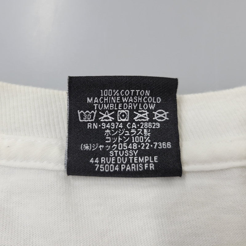 【中古品】【メンズ】 STUSSY ステューシー LANDIN L/S TEE ランディン ロングスリーブ Tシャツ プリント 長袖 トップス 142-261015-ay-11-izu サイズ：L カラー：ホワイト 万代Net店