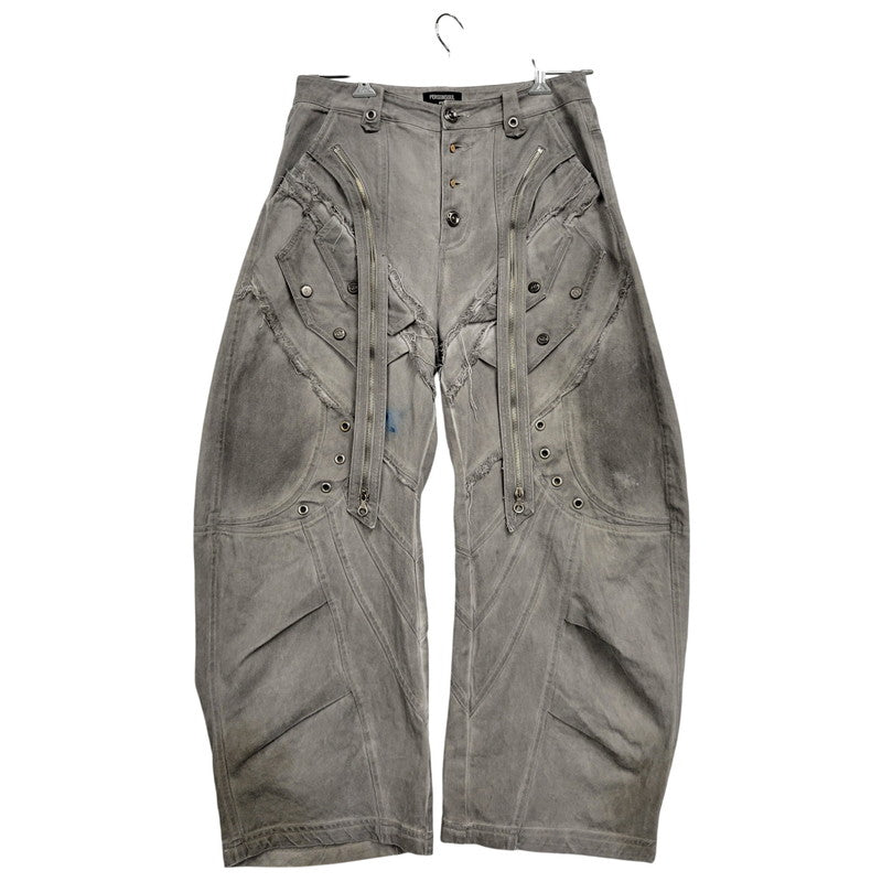 【中古品】【メンズ】 PERSONSOUL パーソンソウル WIDE DENIM PANTS ワイドデニムパンツ 153-261010-as-29-izu サイズ：XL カラー：ライトグレー 万代Net店