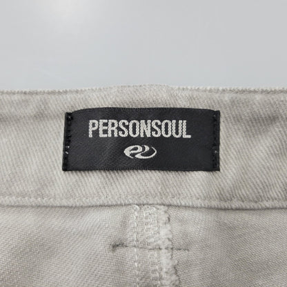 【中古品】【メンズ】 PERSONSOUL パーソンソウル WIDE DENIM PANTS ワイドデニムパンツ 153-261010-as-29-izu サイズ：XL カラー：ライトグレー 万代Net店