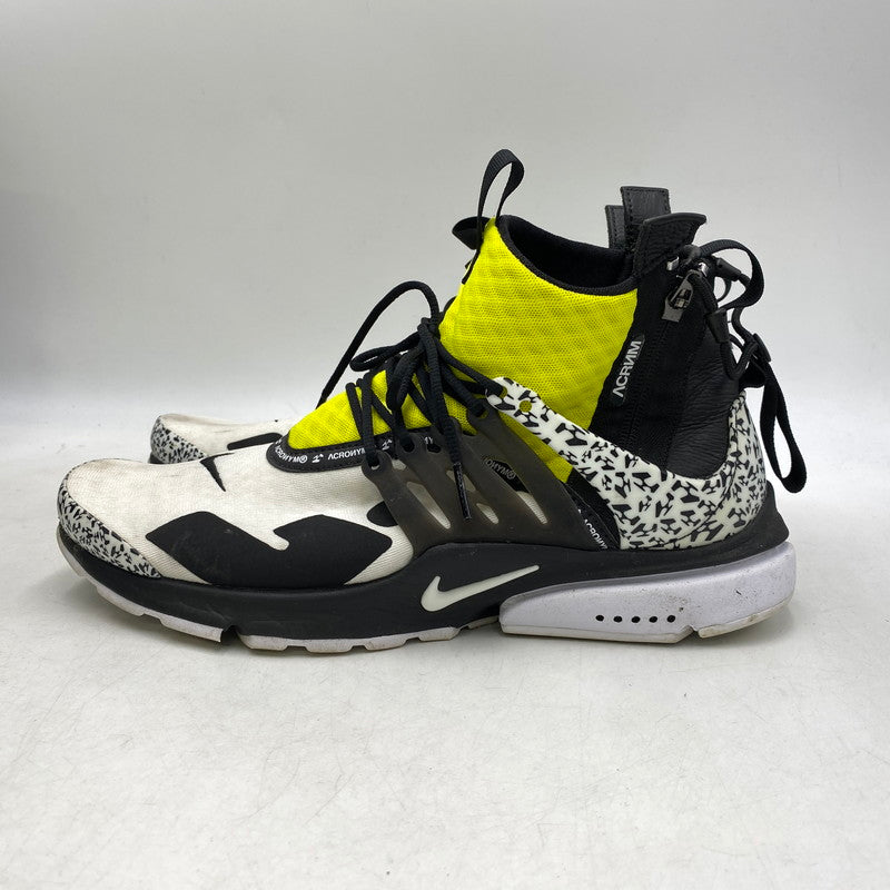 【中古品】【メンズ】 NIKE ナイキ × ACRONYM アクロニウム AH7832-100 AIR PRESTO MID エア プレスト ミッド シューズ スニーカー 靴 160-261018-ms-23-izu サイズ：28ｃｍ カラー：WHITE BLACK DYNAMIC YELLOW 万代Net店