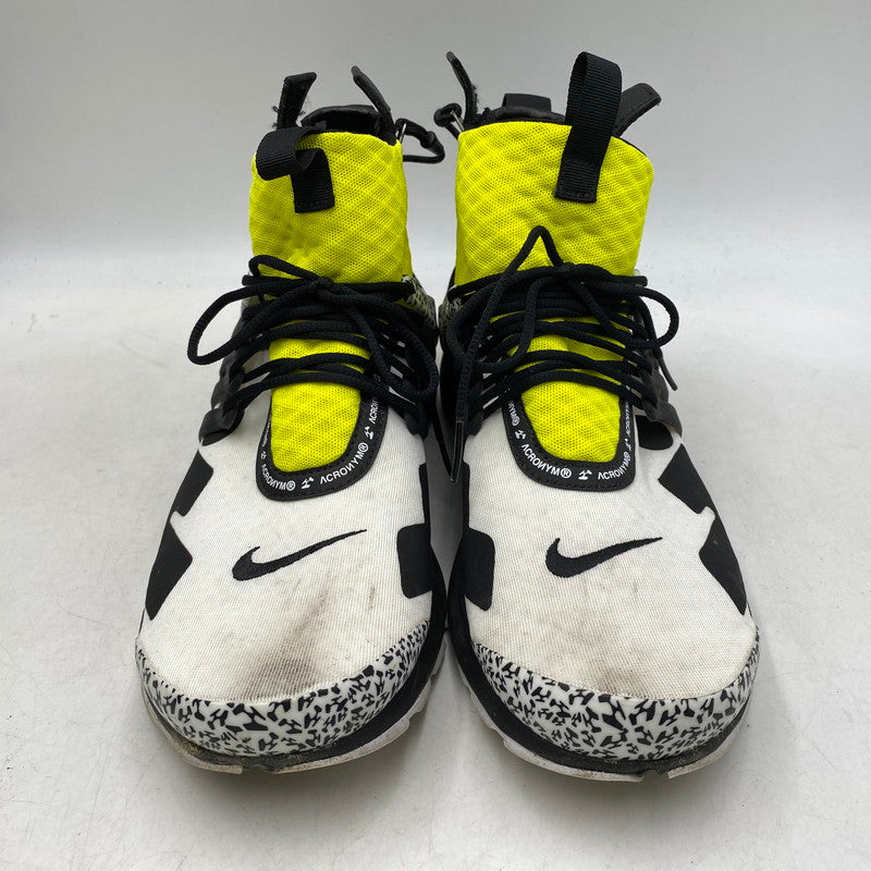 【中古品】【メンズ】 NIKE ナイキ × ACRONYM アクロニウム AH7832-100 AIR PRESTO MID エア プレスト ミッド シューズ スニーカー 靴 160-261018-ms-23-izu サイズ：28ｃｍ カラー：WHITE BLACK DYNAMIC YELLOW 万代Net店