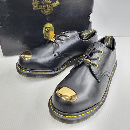 【中古美品】【メンズ】 Dr.Martens ドクターマーチン × A BATHING APE アベイシングエイプ BAPE PETRI SHOE シューズ 靴 164-261010-as-02-izu サイズ：UK7 カラー：ブラック 万代Net店