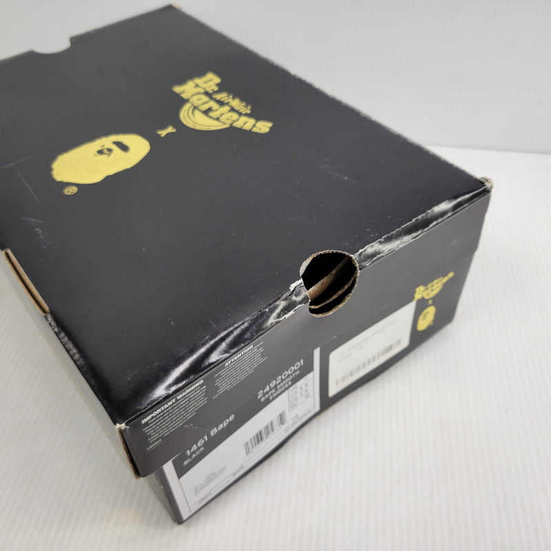 【中古美品】【メンズ】 Dr.Martens ドクターマーチン × A BATHING APE アベイシングエイプ BAPE PETRI SHOE シューズ 靴 164-261010-as-02-izu サイズ：UK7 カラー：ブラック 万代Net店