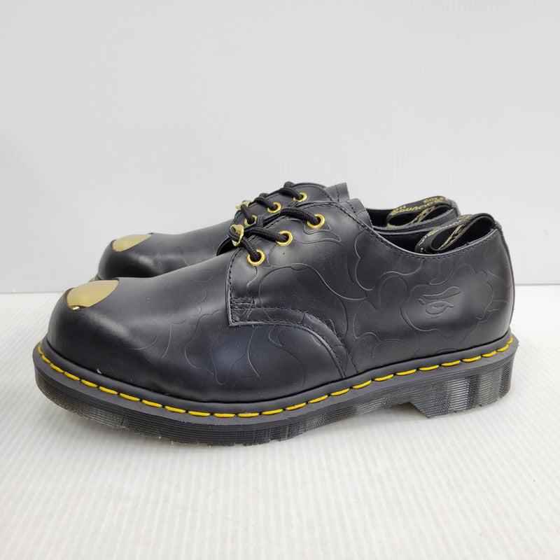【中古美品】【メンズ】 Dr.Martens ドクターマーチン × A BATHING APE アベイシングエイプ BAPE PETRI SHOE シューズ 靴 164-261010-as-02-izu サイズ：UK7 カラー：ブラック 万代Net店