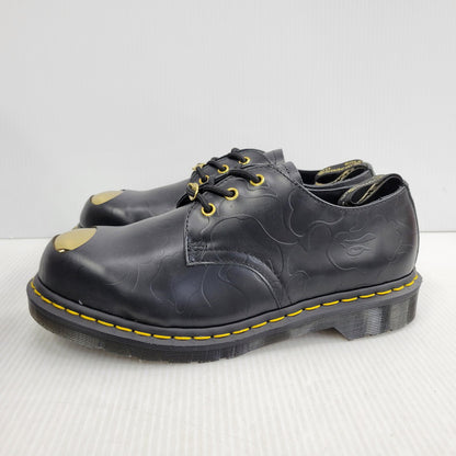 【中古美品】【メンズ】 Dr.Martens ドクターマーチン × A BATHING APE アベイシングエイプ BAPE PETRI SHOE シューズ 靴 164-261010-as-02-izu サイズ：UK7 カラー：ブラック 万代Net店