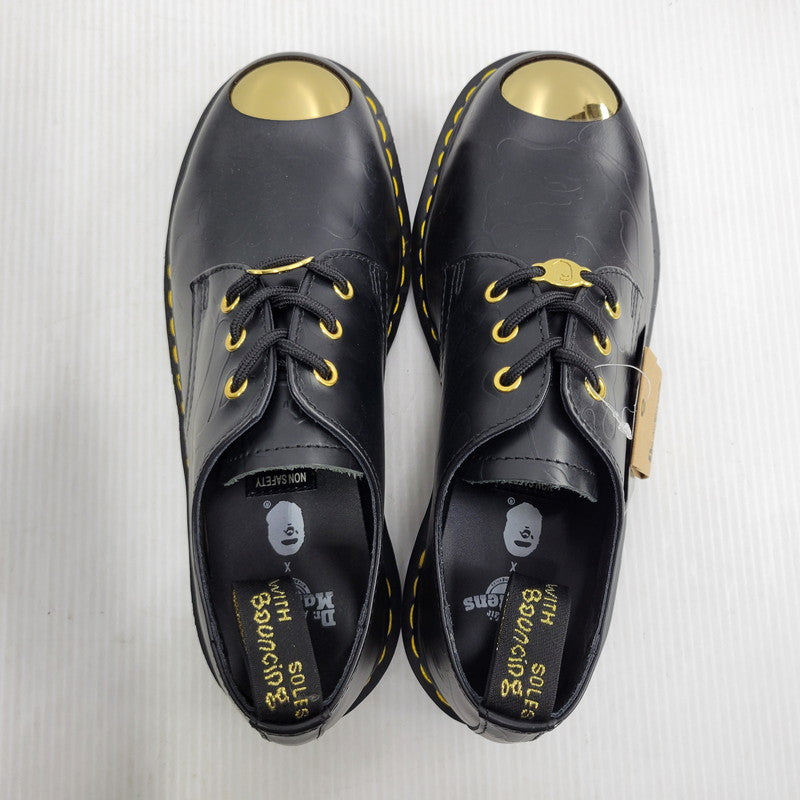 【中古美品】【メンズ】 Dr.Martens ドクターマーチン × A BATHING APE アベイシングエイプ BAPE PETRI SHOE シューズ 靴 164-261010-as-02-izu サイズ：UK7 カラー：ブラック 万代Net店