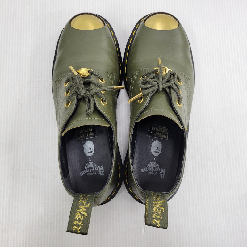 【中古品】【メンズ】 Dr.Martens ドクターマーチン × A BATHING APE アベイシングエイプ BAPE PETRI SHOE シューズ 靴 164-261010-as-03-izu サイズ：UK7 カラー：カーキ 万代Net店