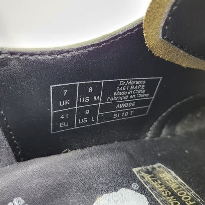 【中古品】【メンズ】 Dr.Martens ドクターマーチン × A BATHING APE アベイシングエイプ BAPE PETRI SHOE シューズ 靴 164-261010-as-03-izu サイズ：UK7 カラー：カーキ 万代Net店