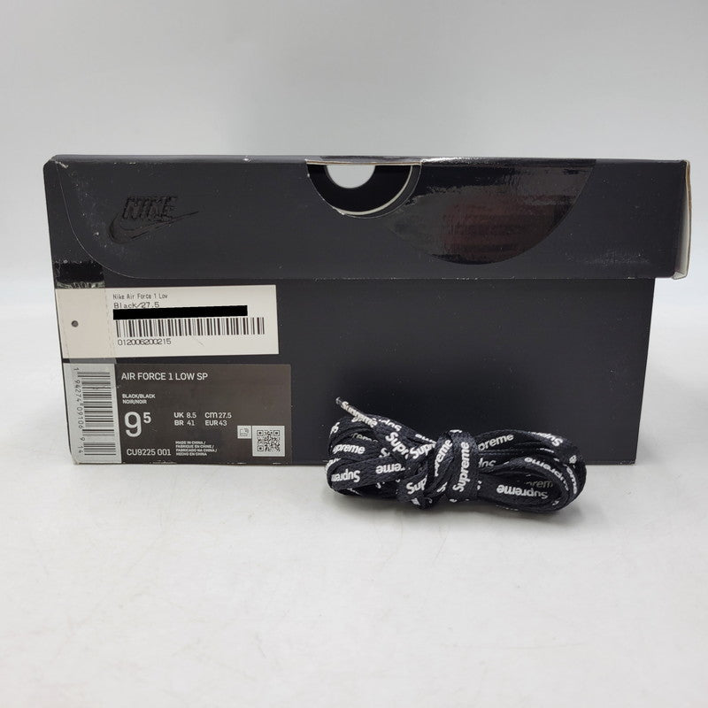 【中古品】【メンズ】 NIKE ナイキ × SUPREME シュプリーム AIR FORCE 1 LOW SP CU9225-001 エアフォース 1 ロー SP スニーカー 靴 160-261010-as-20-izu サイズ：27.5cm カラー：BLACK/BLACK 万代Net店