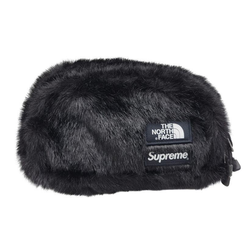 【中古品】【メンズ/レディース】 Supreme シュプリーム × THE NORTH FACE ザ・ノースフェイス FAUX FUR WAIST BAG NF0A5G87 フェイクファー ウエストバッグ カバン 鞄 188-261010-as-18-izu カラー：ブラック 万代Net店