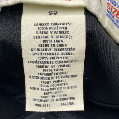 【中古品】【メンズ/レディース】 NEW ERA ニューエラ×ESSENTIALS エッセンシャルズ 59FIFTY LOGO CAP ロゴ キャップ 帽子 185-261017-cs-18-izu サイズ：7 1/4 カラー：ブラック×クリーム 万代Net店