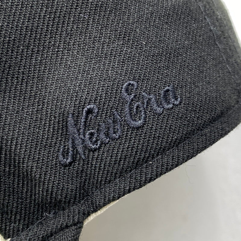【中古品】【メンズ/レディース】 NEW ERA ニューエラ×ESSENTIALS エッセンシャルズ 59FIFTY LOGO CAP ロゴ キャップ 帽子 185-261017-cs-18-izu サイズ：7 1/4 カラー：ブラック×クリーム 万代Net店