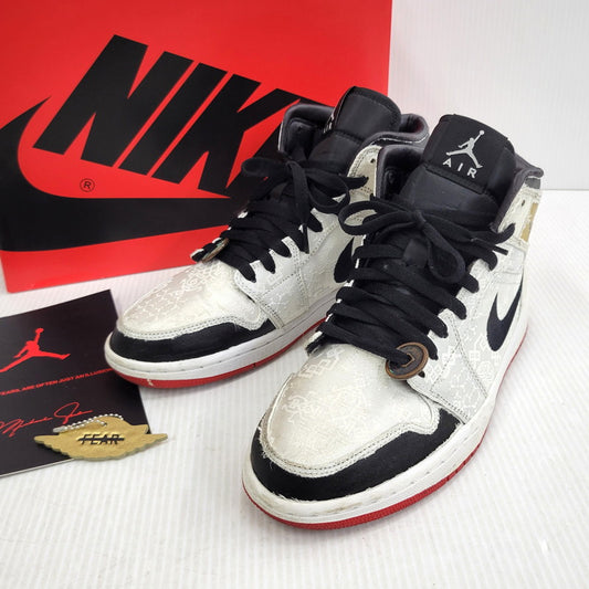 【中古品】【メンズ】 NIKE ナイキ × CLOT クロット AIR JORDAN 1 MID SE FRLS GC CU2804-100 エア ジョーダン 1 ミッド SE フィアレス GC スニーカー 靴 160-261010-as-10-izu サイズ：26.5cm カラー：WHITE/BLACK-WHITE 万代Net店