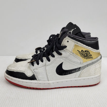 【中古品】【メンズ】 NIKE ナイキ × CLOT クロット AIR JORDAN 1 MID SE FRLS GC CU2804-100 エア ジョーダン 1 ミッド SE フィアレス GC スニーカー 靴 160-261010-as-10-izu サイズ：26.5cm カラー：WHITE/BLACK-WHITE 万代Net店