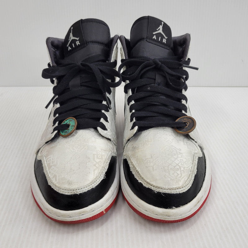 【中古品】【メンズ】 NIKE ナイキ × CLOT クロット AIR JORDAN 1 MID SE FRLS GC CU2804-100 エア ジョーダン 1 ミッド SE フィアレス GC スニーカー 靴 160-261010-as-10-izu サイズ：26.5cm カラー：WHITE/BLACK-WHITE 万代Net店