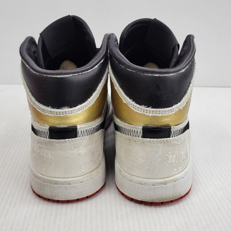 【中古品】【メンズ】 NIKE ナイキ × CLOT クロット AIR JORDAN 1 MID SE FRLS GC CU2804-100 エア ジョーダン 1 ミッド SE フィアレス GC スニーカー 靴 160-261010-as-10-izu サイズ：26.5cm カラー：WHITE/BLACK-WHITE 万代Net店