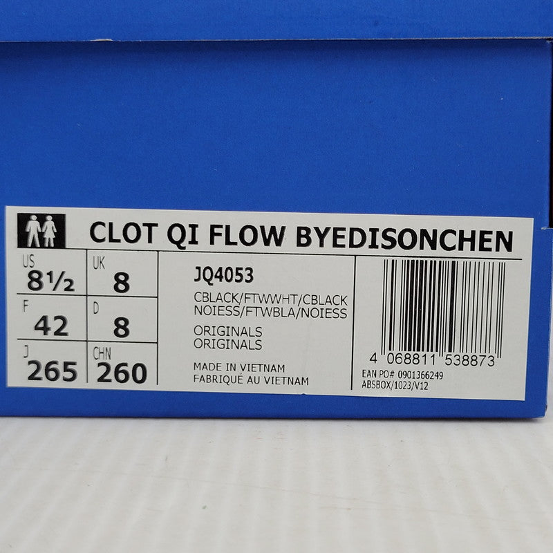 【中古品】【メンズ】 adidas アディダス × CLOT クロット QI FLOW BY EDISON CHEN JQ4053 QI フロー バイ エディソンチェン スニーカー シューズ 靴 161-261010-as-11-izu サイズ：26.5cm カラー：CBLACK/FTWWHT/CBLACK 万代Net店