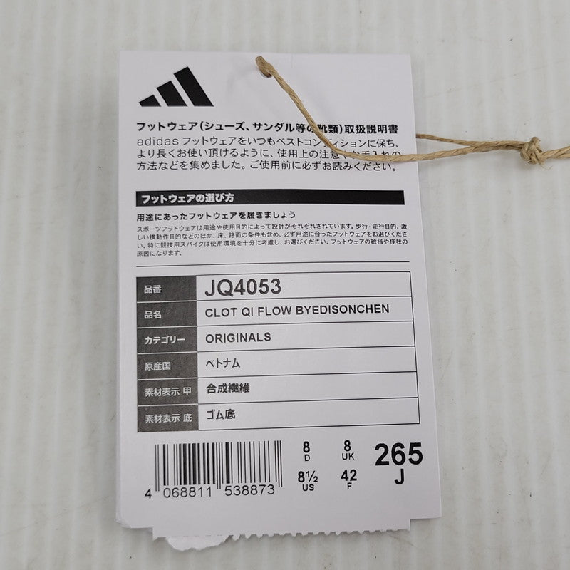 【中古品】【メンズ】 adidas アディダス × CLOT クロット QI FLOW BY EDISON CHEN JQ4053 QI フロー バイ エディソンチェン スニーカー シューズ 靴 161-261010-as-11-izu サイズ：26.5cm カラー：CBLACK/FTWWHT/CBLACK 万代Net店