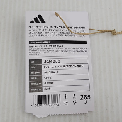 【中古品】【メンズ】 adidas アディダス × CLOT クロット QI FLOW BY EDISON CHEN JQ4053 QI フロー バイ エディソンチェン スニーカー シューズ 靴 161-261010-as-11-izu サイズ：26.5cm カラー：CBLACK/FTWWHT/CBLACK 万代Net店