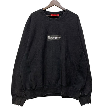 【中古品】【メンズ】 SUPREME シュプリーム WASHED BOX LOGO CREWNECK ウォッシュド ボックス ロゴ クルーネック トップス 長袖 149-261011-sm-07-izu サイズ：XL カラー：ブラック 万代Net店