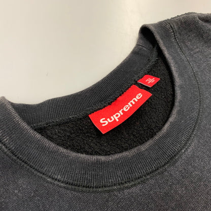 【中古品】【メンズ】 SUPREME シュプリーム WASHED BOX LOGO CREWNECK ウォッシュド ボックス ロゴ クルーネック トップス 長袖 149-261011-sm-07-izu サイズ：XL カラー：ブラック 万代Net店