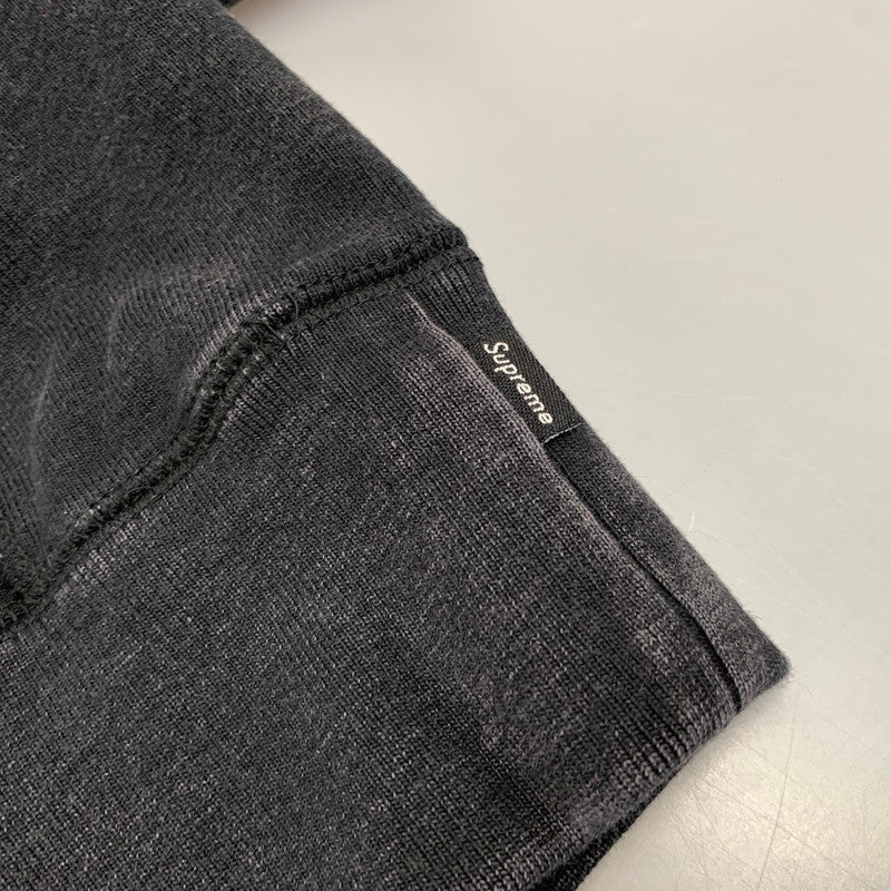 【中古品】【メンズ】 SUPREME シュプリーム WASHED BOX LOGO CREWNECK ウォッシュド ボックス ロゴ クルーネック トップス 長袖 149-261011-sm-07-izu サイズ：XL カラー：ブラック 万代Net店