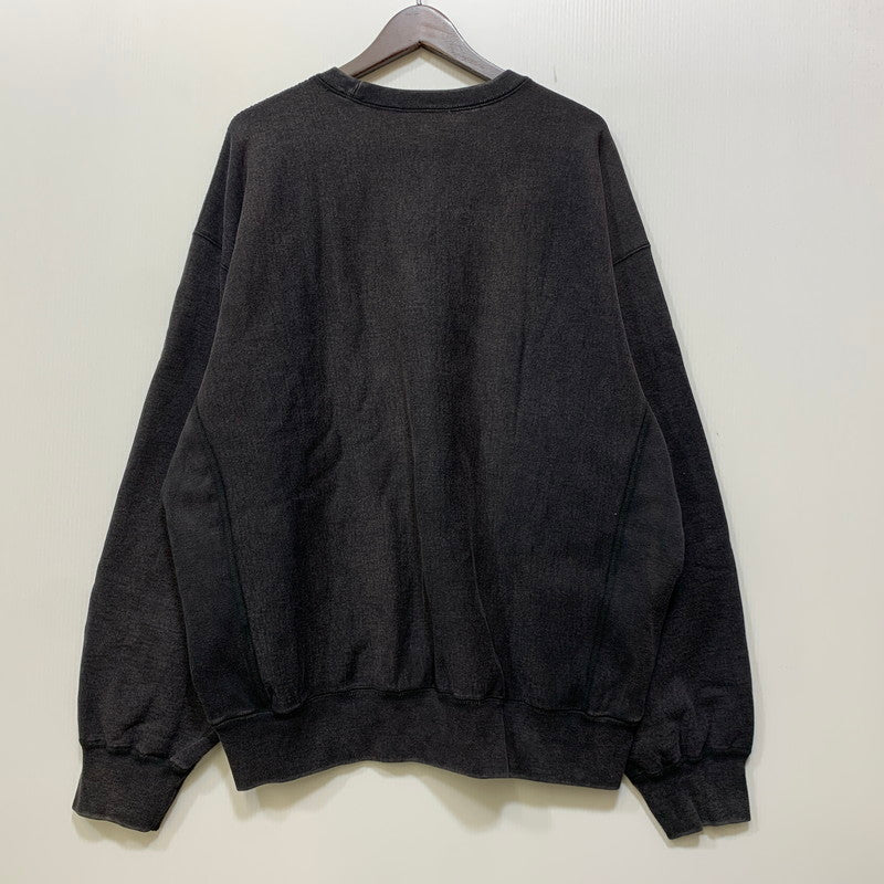 【中古品】【メンズ】 SUPREME シュプリーム WASHED BOX LOGO CREWNECK ウォッシュド ボックス ロゴ クルーネック トップス 長袖 149-261011-sm-07-izu サイズ：XL カラー：ブラック 万代Net店