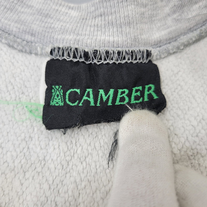 【中古品】【メンズ】 CAMBER キャンバー PLYMOUTH SALEM SWEATSHIRT スウェット USA製 プリント 長袖 トップス 146-261015-ay-09-izu サイズ：L カラー：グレー 万代Net店