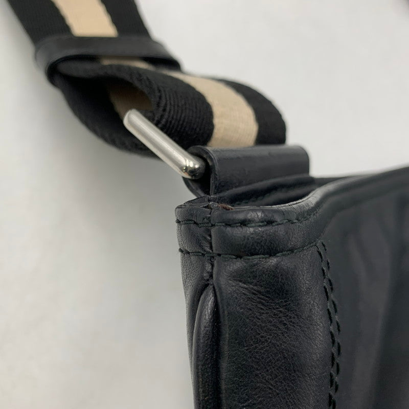 【中古品】【メンズ/レディース】 BALLY バリー SHOULDER BAG ショルダー バッグ カバン 188-261020-yn-03-izu カラー：ブラック 万代Net店