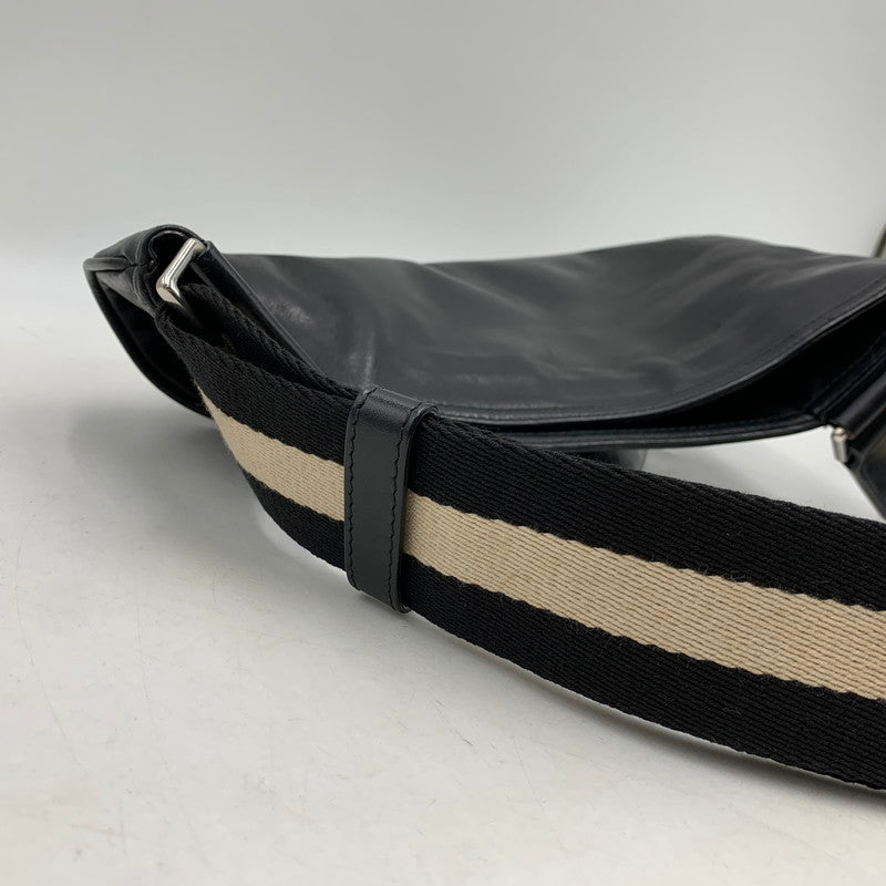 【中古品】【メンズ/レディース】 BALLY バリー SHOULDER BAG ショルダー バッグ カバン 188-261020-yn-03-izu カラー：ブラック 万代Net店