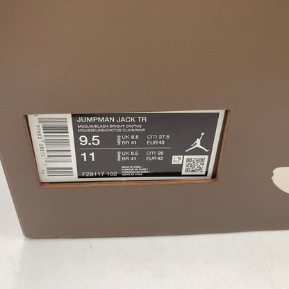 【中古美品】【メンズ】 NIKE ナイキ × TRAVIS SCOTT トラヴィス スコット FZ8117-102 JORDAN JUMPMAN JACK TR CJ1 T-REXX ジャンプマン ジャック スニーカー 靴 160-261011-kh-11-izu サイズ：27.5 カラー：MUSLIN/BLACK-BRIGHT CACTUS 万代Net店