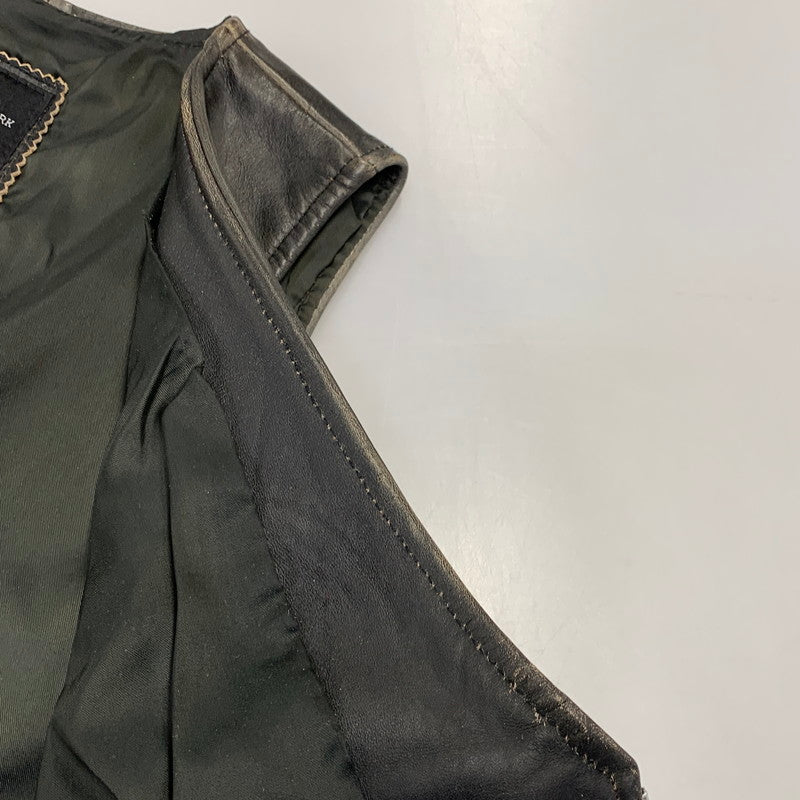 【中古品】【メンズ】 R.B.C RAINBOW LEATHER VEST レザー ベスト アウター 146-991216-kh-08-izu サイズ：F カラー：ブラック 万代Net店