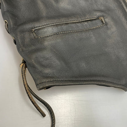 【中古品】【メンズ】 R.B.C RAINBOW LEATHER VEST レザー ベスト アウター 146-991216-kh-08-izu サイズ：F カラー：ブラック 万代Net店