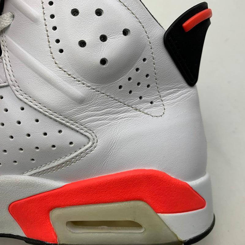 【中古品】【メンズ】 NIKE ナイキ 384664-123 AIR JORDAN 6 RETRO (2014) エア ジョーダン 6 レトロ スニーカー 靴 160-261011-kh-13-izu サイズ：27.5 カラー：WHITE/INFRARED-BLACK 万代Net店