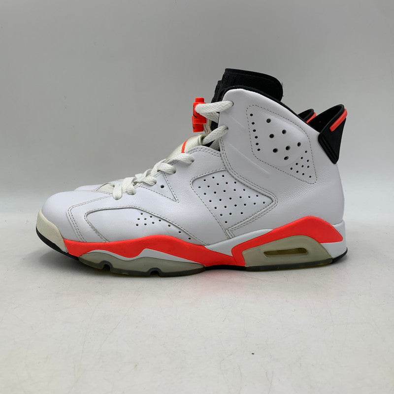 【中古品】【メンズ】 NIKE ナイキ 384664-123 AIR JORDAN 6 RETRO (2014) エア ジョーダン 6 レトロ スニーカー 靴 160-261011-kh-13-izu サイズ：27.5 カラー：WHITE/INFRARED-BLACK 万代Net店
