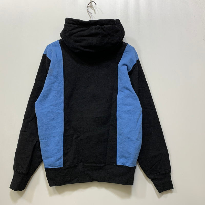 【中古品】【メンズ】 Supreme シュプリーム PANELED ARC LOGO HOODED SWEATSHIRT パネル アーチロゴ フーデッドスウェットシャツ パーカー 149-261012-as-01-izu サイズ：S カラー：ブラック×ブルー 万代Net店
