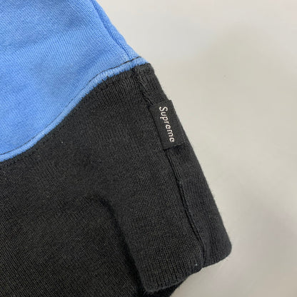 【中古品】【メンズ】 Supreme シュプリーム PANELED ARC LOGO HOODED SWEATSHIRT パネル アーチロゴ フーデッドスウェットシャツ パーカー 149-261012-as-01-izu サイズ：S カラー：ブラック×ブルー 万代Net店