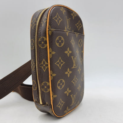 【中古品】【メンズ/レディース】 LOUIS VUITTON ルイ・ヴィトン M51870 モノグラム ポシェット・ガンジュ ボディバッグ カバン 鞄 179-261013-as-11-izu カラー：ブラウン 万代Net店