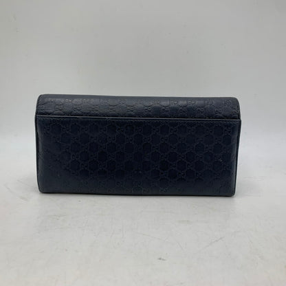 【中古品】【メンズ/レディース】 GUCCI グッチ 233154 グッチシマ コンチネンタルウォレット 長財布 181-261020-ms-10-izu カラー：ネイビー 万代Net店
