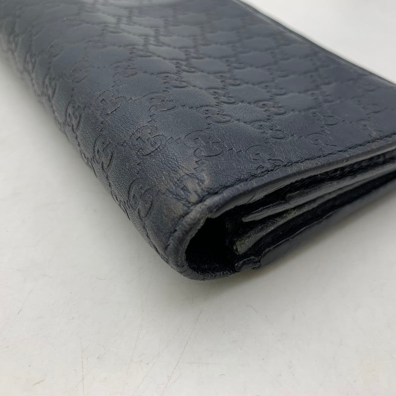 【中古品】【メンズ/レディース】 GUCCI グッチ 233154 グッチシマ コンチネンタルウォレット 長財布 181-261020-ms-10-izu カラー：ネイビー 万代Net店